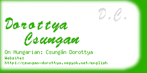 dorottya csungan business card